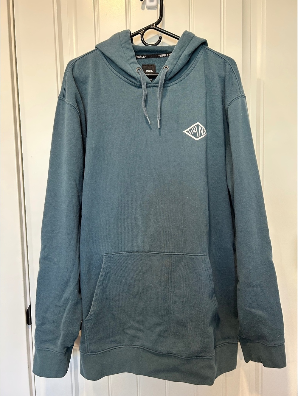 Vans teal hoodie with white graphics
